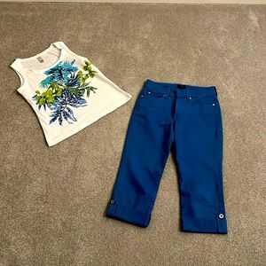 NYDJ crops blue 0P